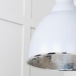 Hammered Nickel Brindley Cluster Pendant in Birch
