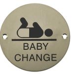 Stainless Steel Baby Change Symbol