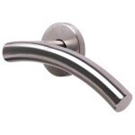 Steel Line - Tubular Door Handle on Round Rose
