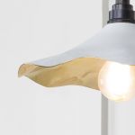 Smooth Brass Flora Wall Light in Flock