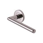 Steel Line - Tubular Door Handle on Round Rose