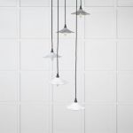 Smooth Nickel Flora Cluster Pendant in Flock