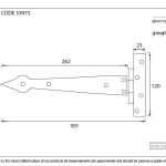 Arrow Head T Hinge (pair)