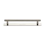 Heritage Brass - Knurled Cabinet Pull Handle with Plate