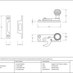 Anvil Beehive Sash Hook Fastener