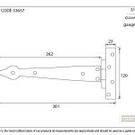Arrow Head T Hinge (pair)