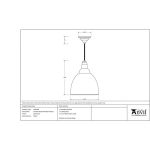 Smooth Nickel Brindley Pendant in Elan Black