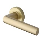 Heritage Brass - Poseidon Door Handle on Round Rose