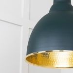 Hammered Brass Brindley Cluster Pendant in Dingle