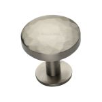 Heritage Brass - Round Hammered Cabinet Knob with Rose