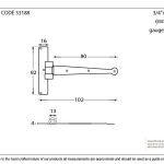 From The Anvil Penny End T Hinge (pair)