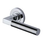 Heritage Brass - Spectral Door Handle on Round Rose