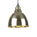 Smooth Brass Brindley Pendant