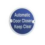 Stainless Steel Automatic Door Closer Keep Clear
