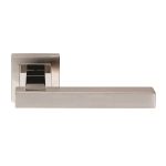 Bright/Satin Stainless Steel Renzo Designer Lever on Sprung Square Rose