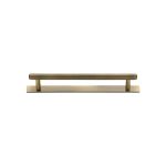 Heritage Brass - Knurled Cabinet Pull Handle with Plate