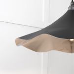 Smooth Nickel Flora Pendant in Elan Black
