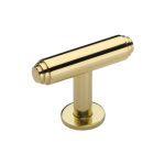 Heritage Brass - Stepped T-Bar Cabinet Knob with Rose