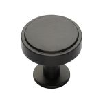 Heritage Brass - Stepped Disc Cabinet Knob with Rose