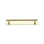 Heritage Brass - Step Cabinet Pull Handle with Plate