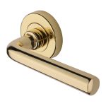 Heritage Brass - Octave Door Handle on Round Rose