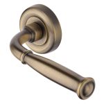 Heritage Brass - Lincoln Door Handle on Round Rose