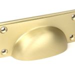 Satin Brass Art Deco Drawer Pull