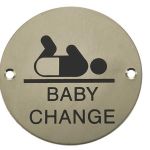 Stainless Steel Baby Change Symbol